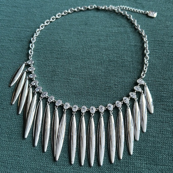 Ralph Lauren Crystal and Metal Fringe Necklace - Picture 2 of 3